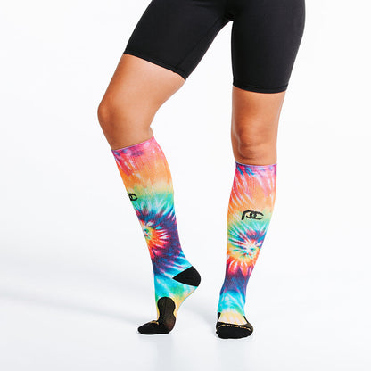 Marathon Printed, Rainbow Tie Dye - ProCompression - The Track and Field Store