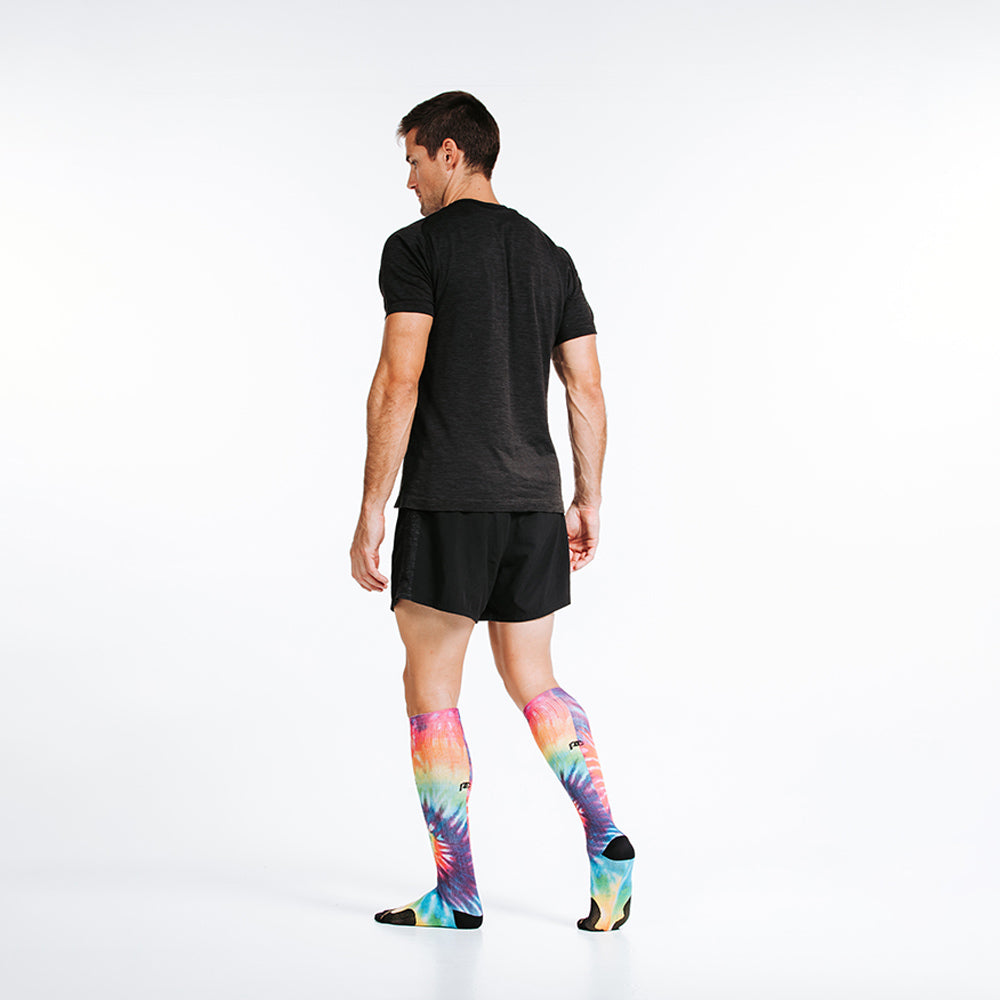 Marathon Printed, Rainbow Tie Dye - ProCompression - The Track and Field Store