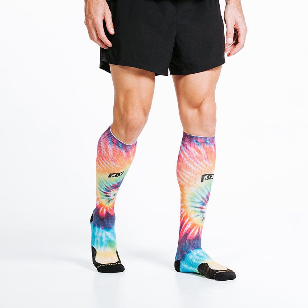 Marathon Printed, Rainbow Tie Dye - ProCompression - The Track and Field Store