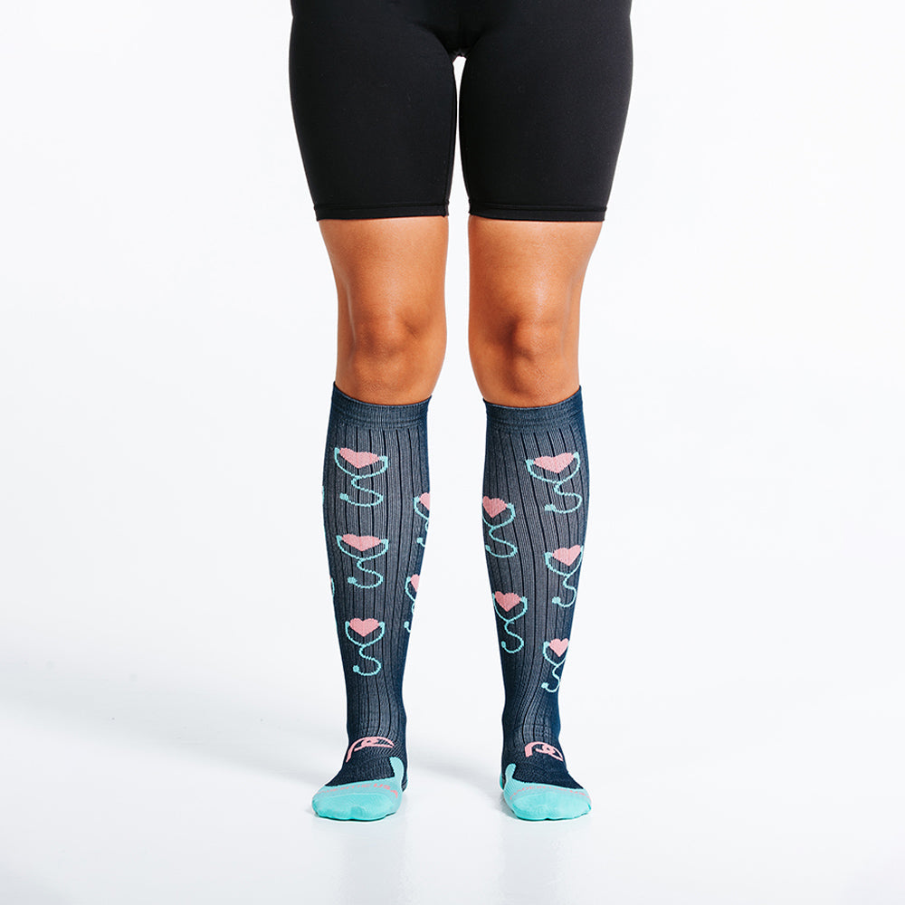 Marathon, Stethoscope Hearts - ProCompression - The Track and Field Store