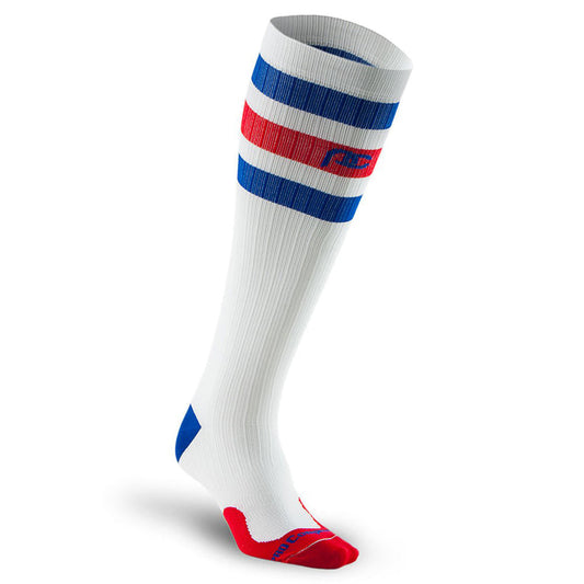 Marathon, White, Red and Blue Stripe - ProCompression