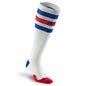 Marathon, White, Red and Blue Stripe - ProCompression - The Track and Field Store