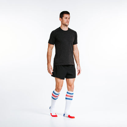 Marathon, White, Red and Blue Stripe - ProCompression - The Track and Field Store