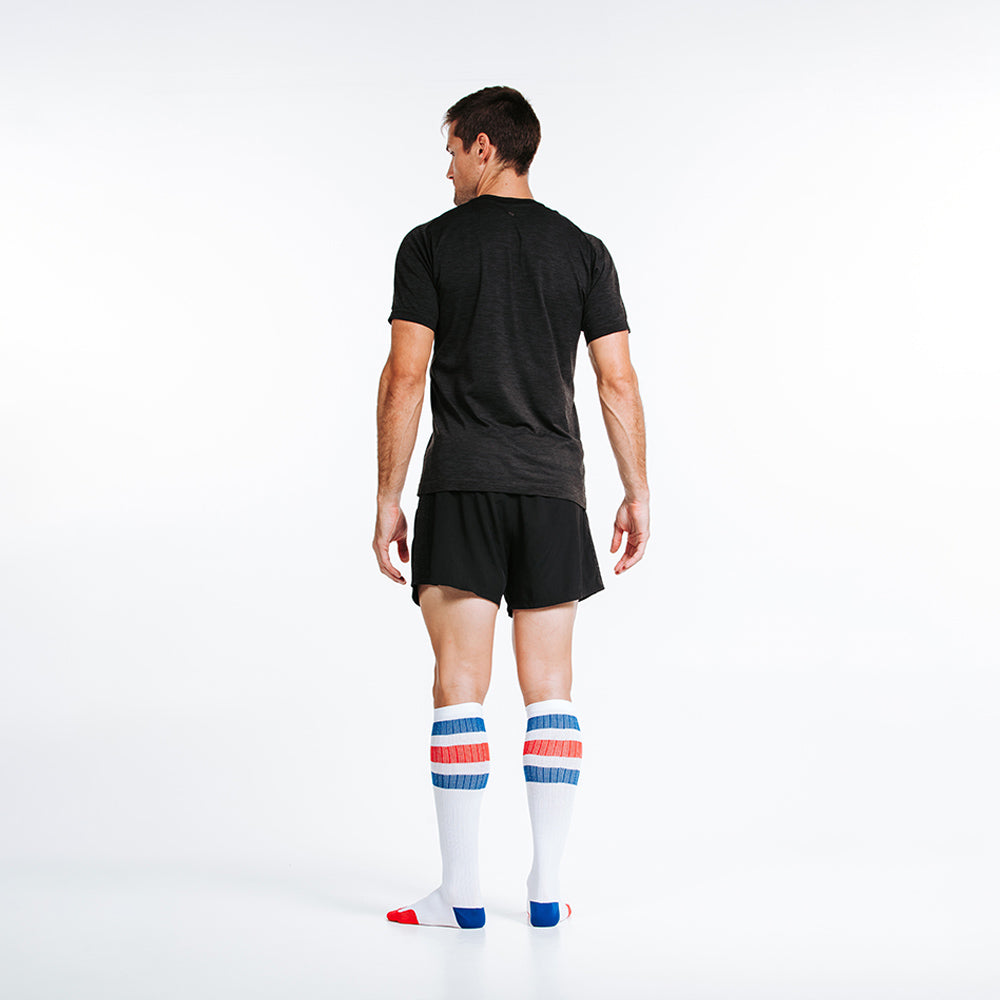 Marathon, White, Red and Blue Stripe - ProCompression - The Track and Field Store