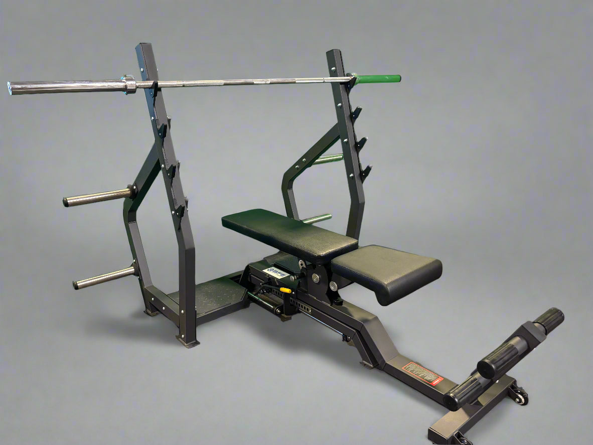 Fully Adjustable Olympic Bench Press, Full Incline & Decline (New)