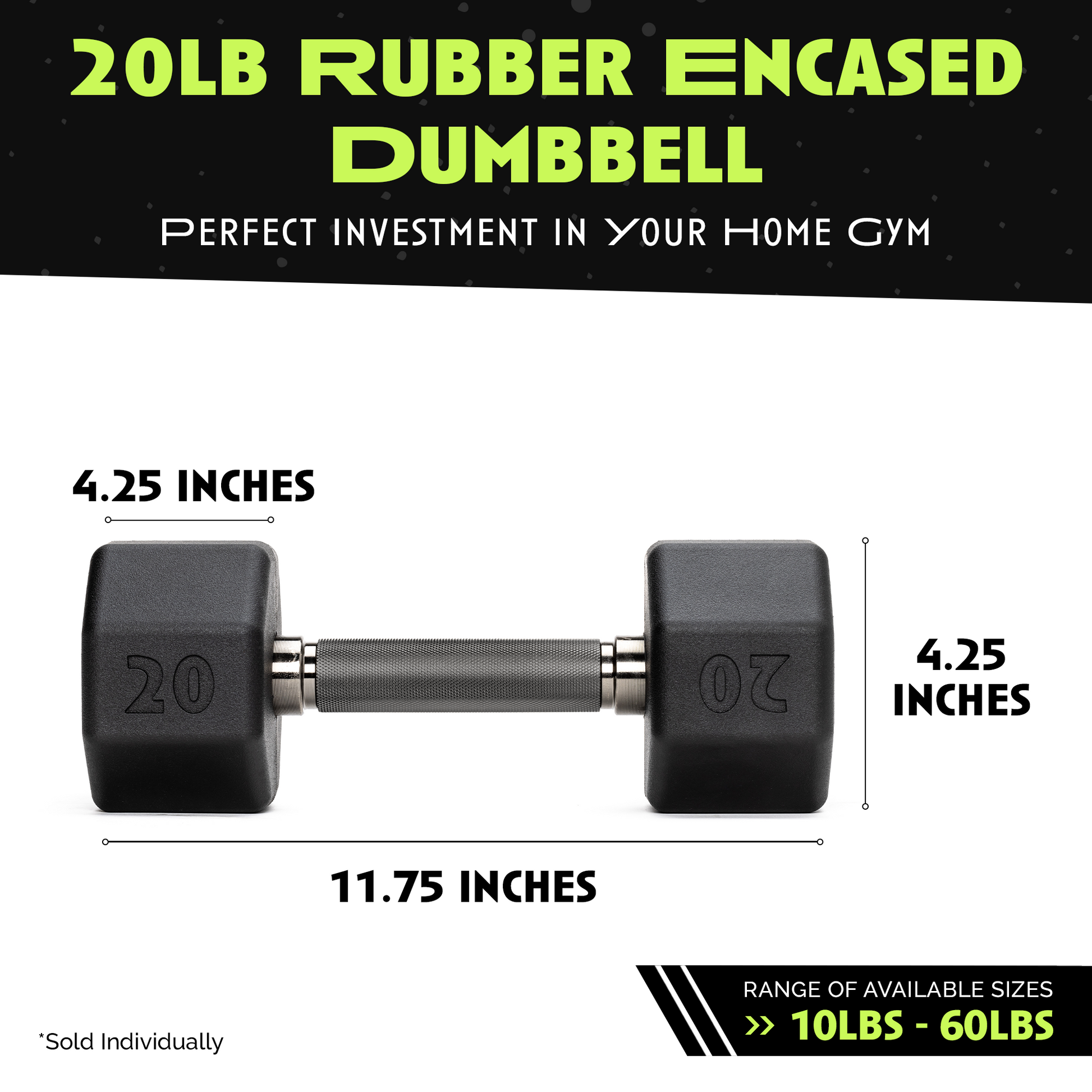 Octo Rubber Dumbbell (sold individually) Rage Fitness