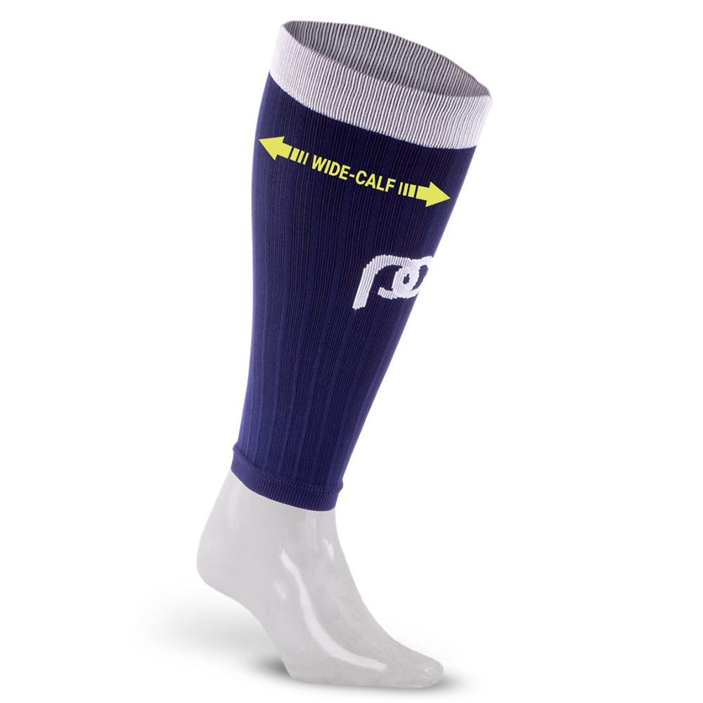 Calf Sleeves, Navy over White - ProCompression - The Track and Field Store