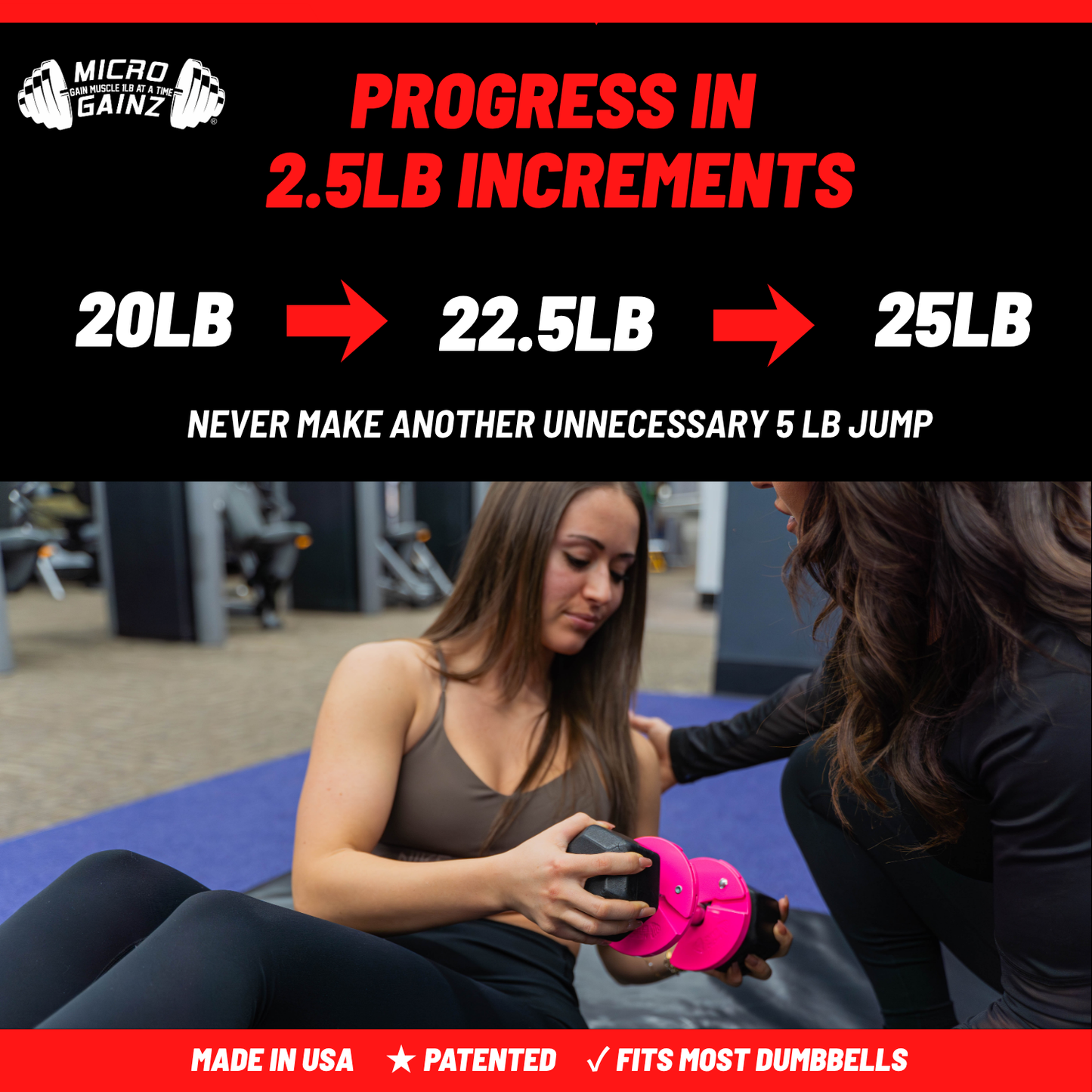 Micro Gainz 1.25LB Dumbbell Fractional Weight Plate