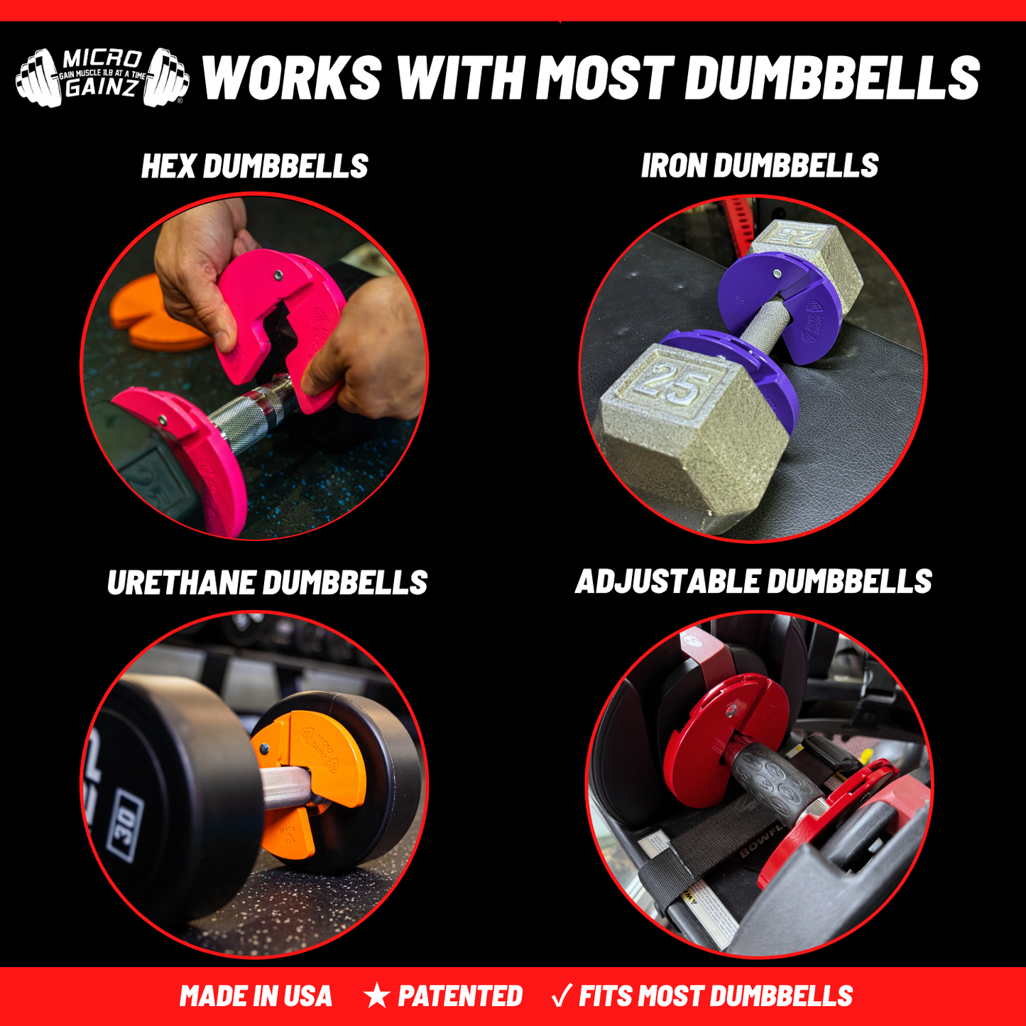Micro Gainz 1.25LB Dumbbell Fractional Weight Plate