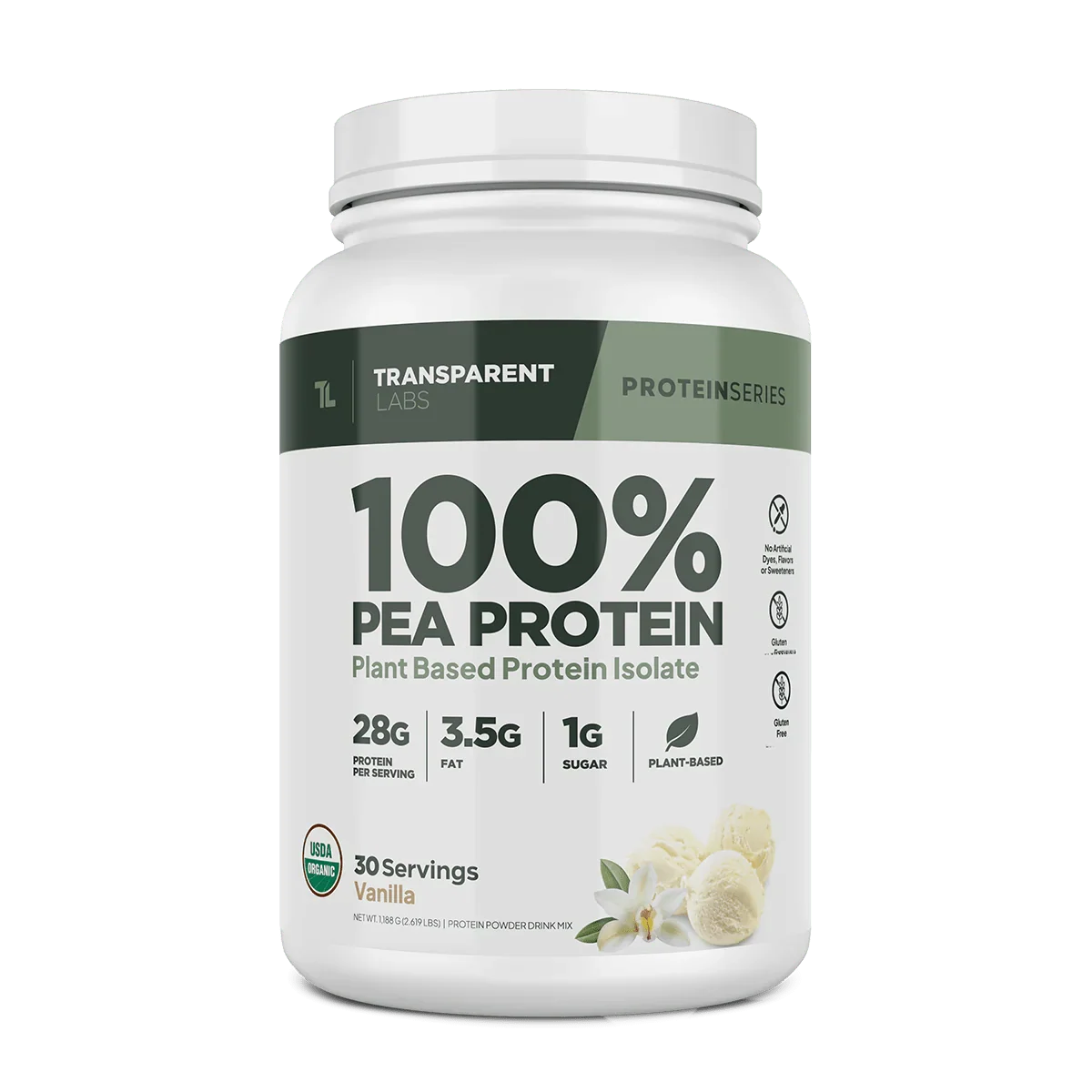Transparent Labs 100% Pea Protein Isolate -30 Servings