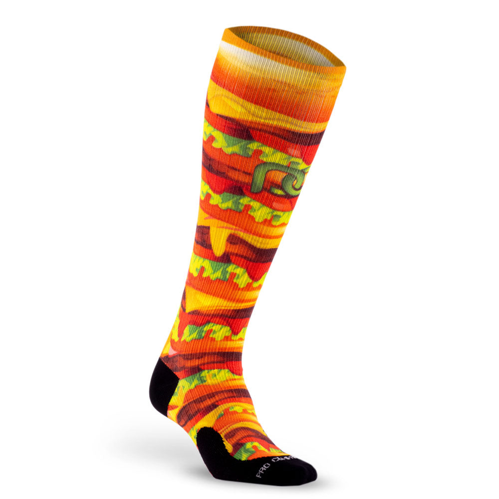 Marathon Printed, Cheeseburger - ProCompression - The Track and Field Store