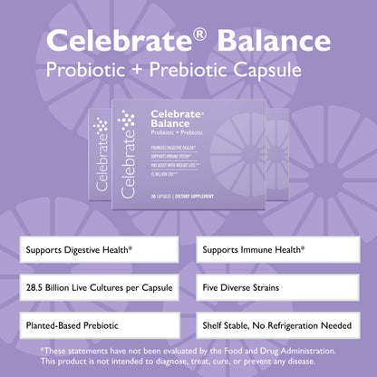 Celebrate® Balance Probiotic + Prebiotic - Celebrate Vitamins Celebrate Vitamins