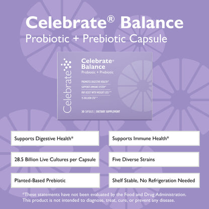 Celebrate® Balance Probiotic + Prebiotic - Celebrate Vitamins Celebrate Vitamins