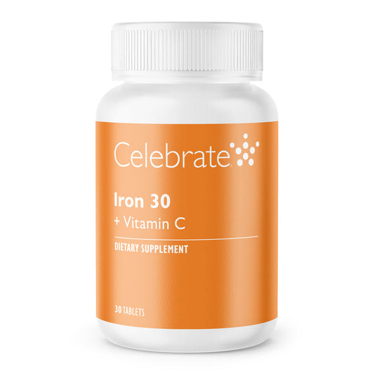 Iron 30 mg + Vitamin C Non-Chewable Tablet - Celebrate Vitamins Celebrate Vitamins
