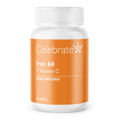 Iron 60 mg + Vitamin C Capsules - Celebrate Vitamins Celebrate Vitamins