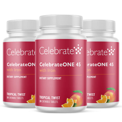 CelebrateONE 45 Once Daily Bariatric Chewable Multivitamin with Iron - Celebrate Vitamins Celebrate Vitamins