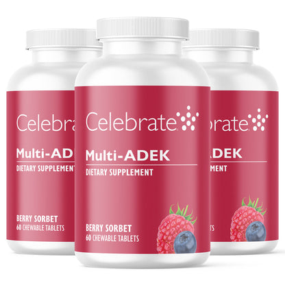Multi-ADEK Chewable Vitamin, Iron Free, Berry Sorbet