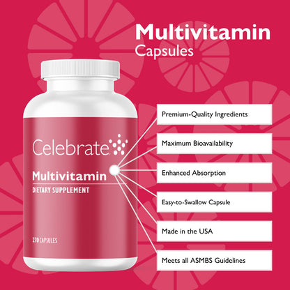 Bariatric Multivitamin Capsules, Iron Free - Celebrate Vitamins Celebrate Vitamins