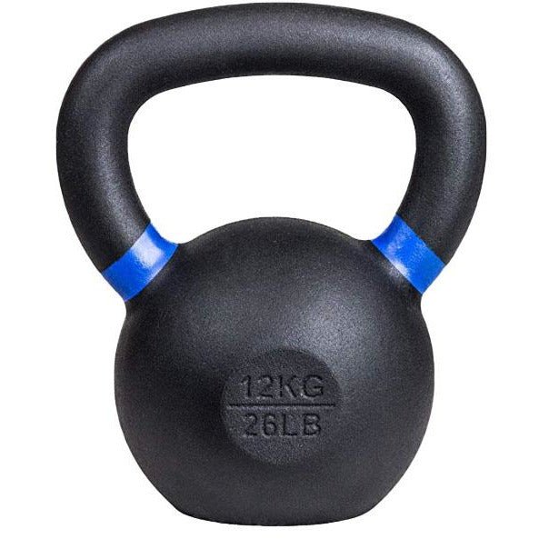 12 kg (26 lb) Powder-Coated Cast-Iron Kettlebell – Black | SoCal Kettlebellz SoCal Kettlebellz