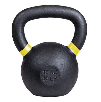 16 kg (35 lb) Powder-Coated Cast-Iron Kettlebell – Black | SoCal Kettlebellz SoCal Kettlebellz