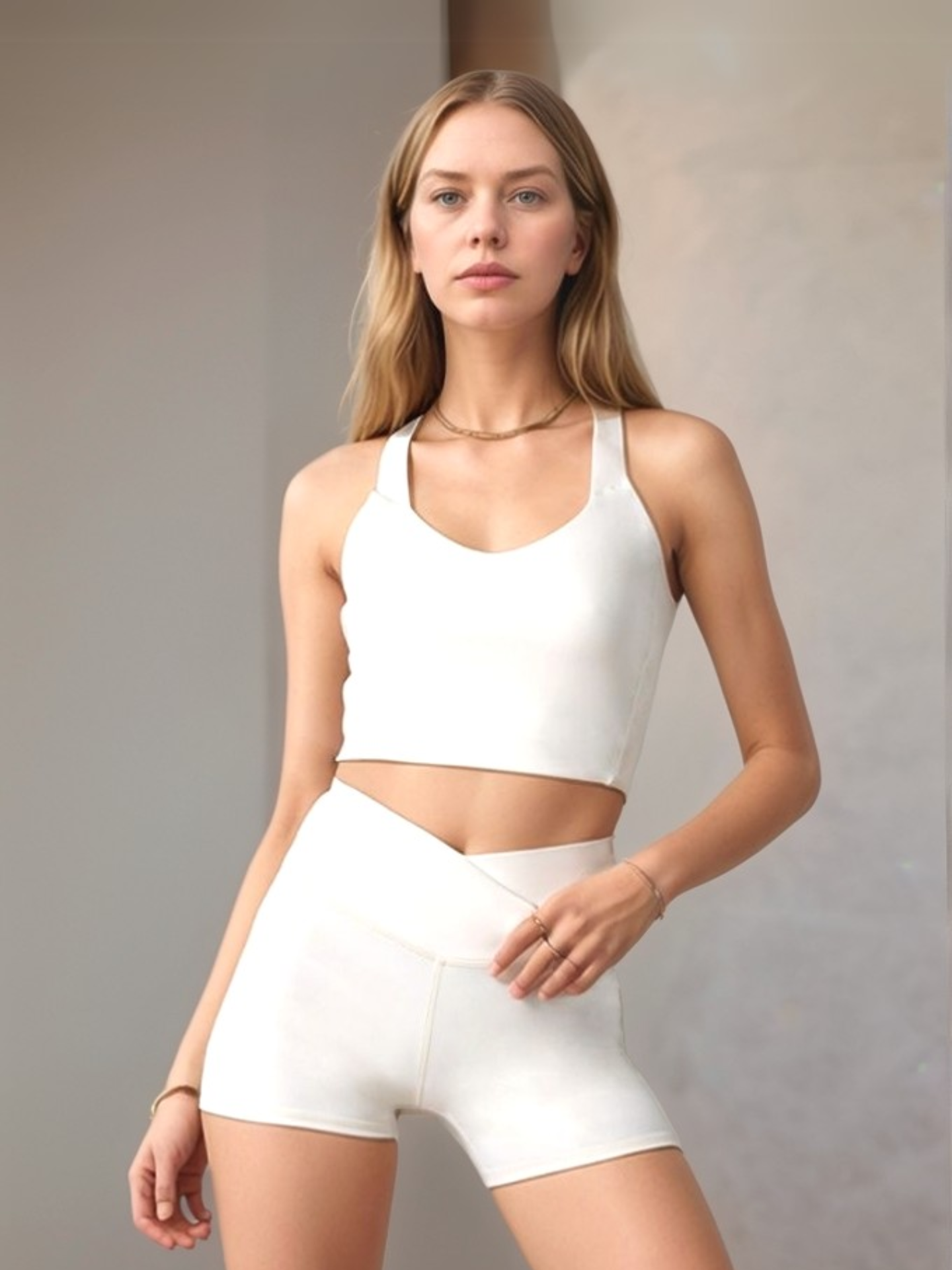 LuxeForm Sculpting Shorts Beige - Runner's Athletics - The Track and Field Store