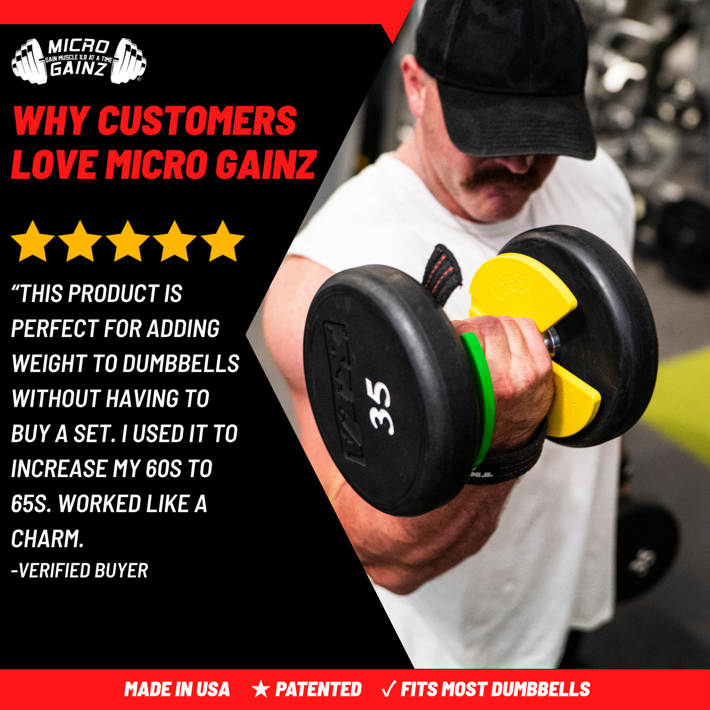 Micro Gainz 2.5LB Dumbbell Fractional Weight Plate