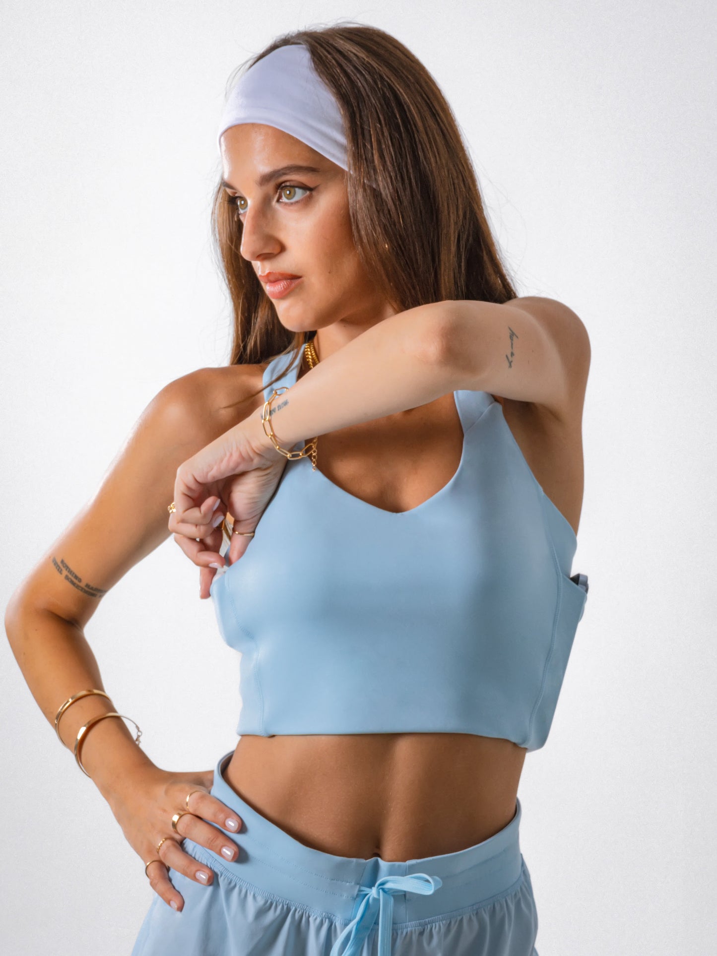 LuxeForm Functional Tank Baby Blue - Runner's Athletics - The Track and Field Store
