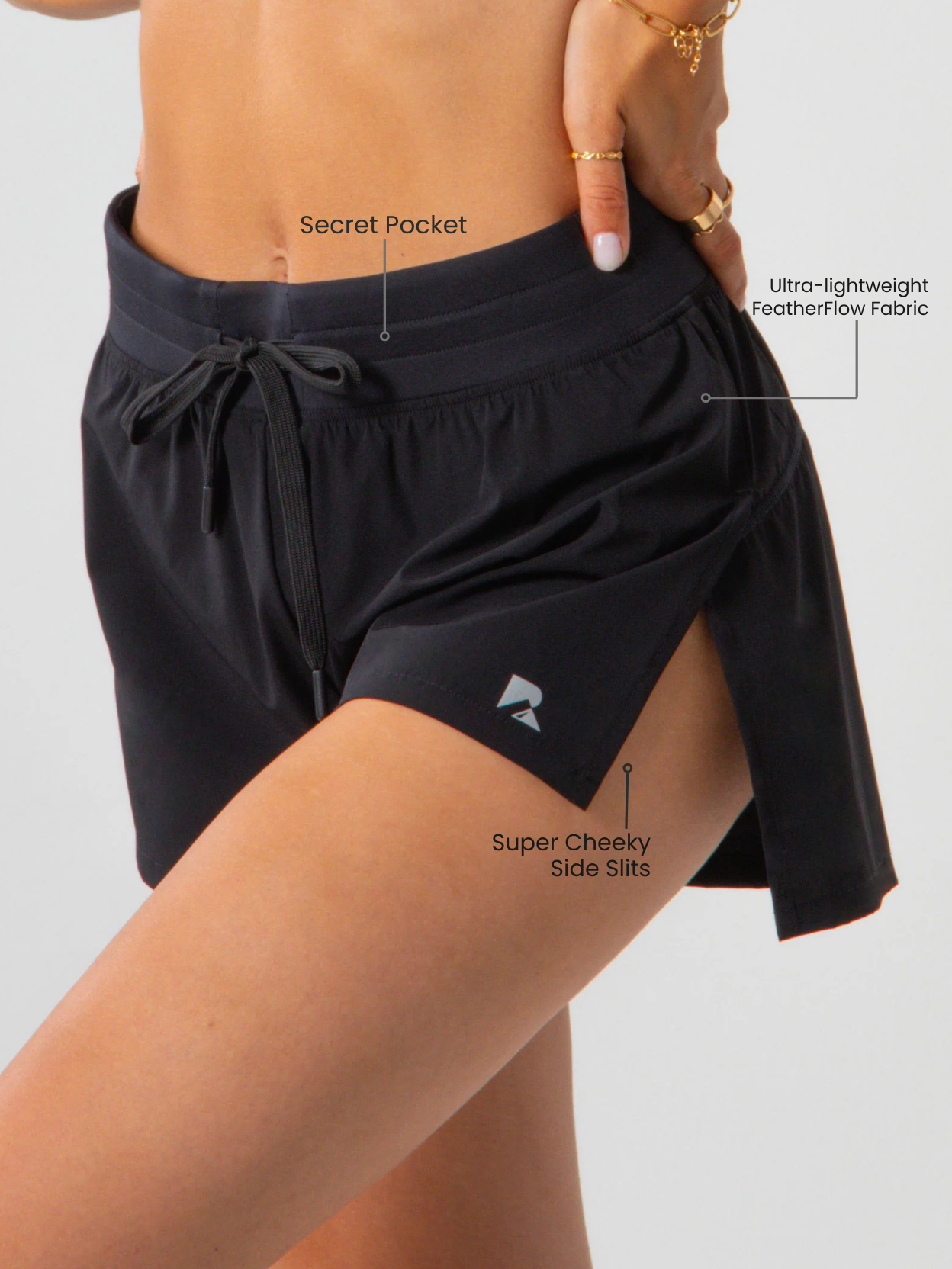 FeatherFlow Flyaway Shorts Black - Runner's Athletics - The Track and Field Store