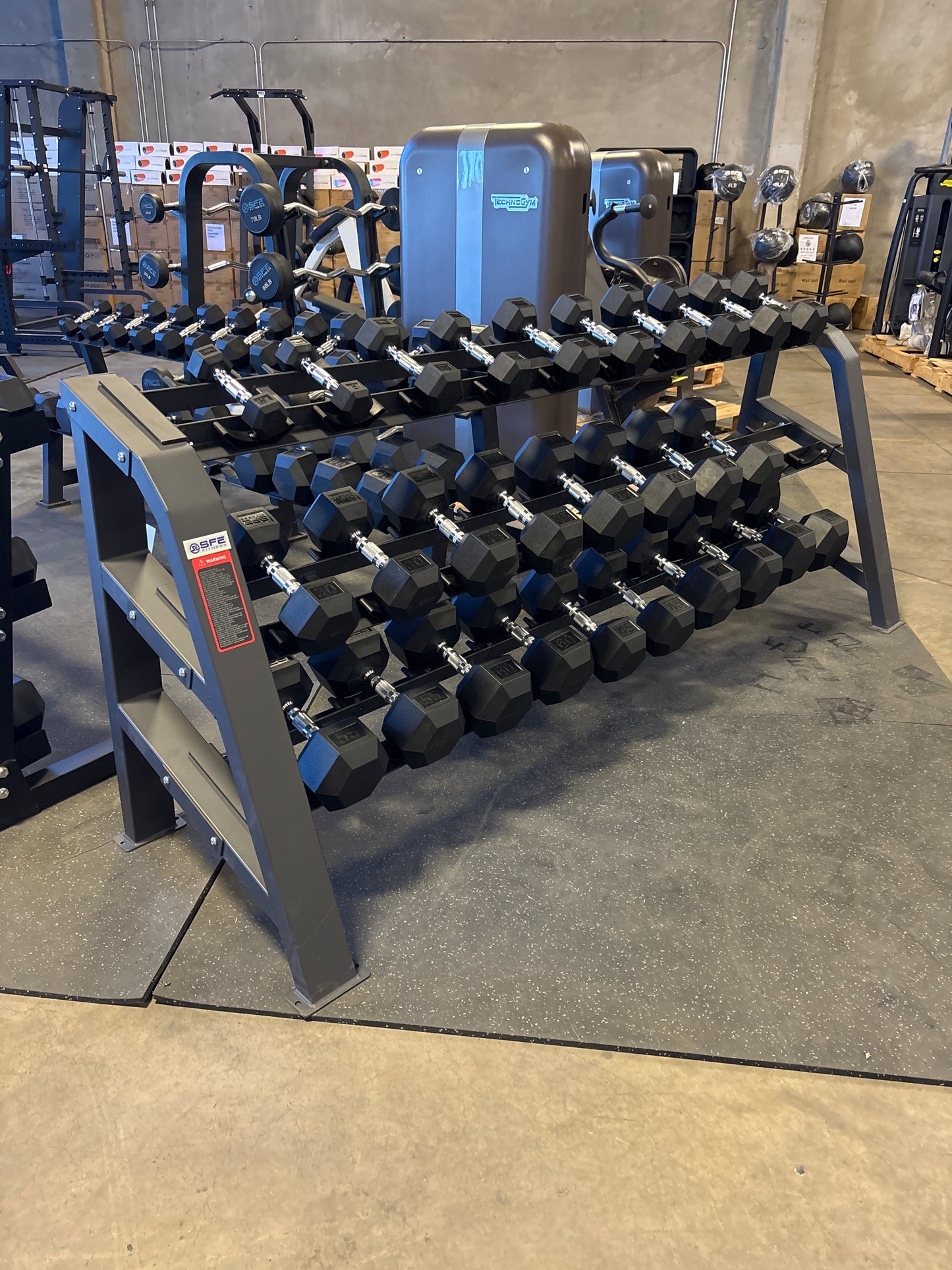 Commercial Dumbbell Rack, 15 Pairs - SFE