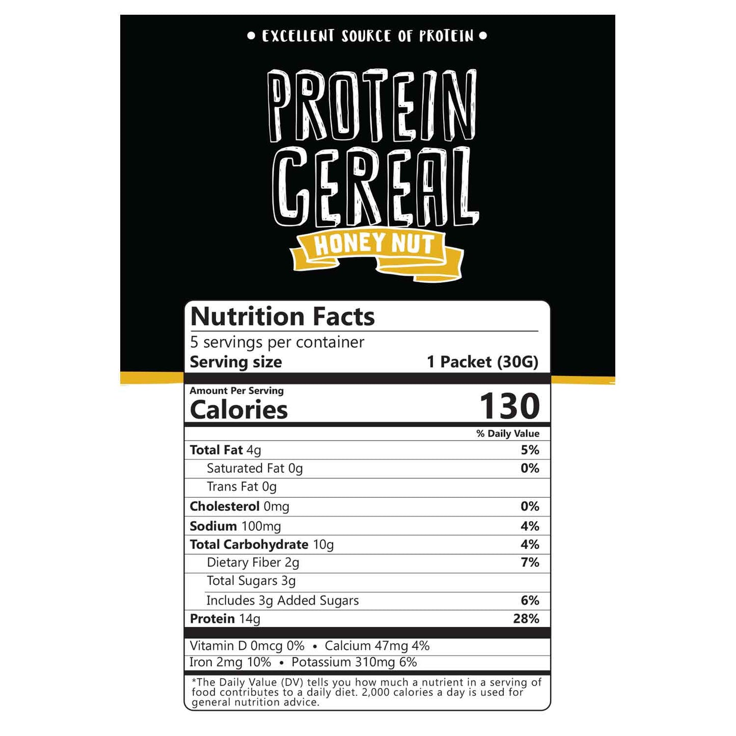 Honey Nut Protein Cereal - High Protein & Fiber, Low Carb - Wholesome Provisions