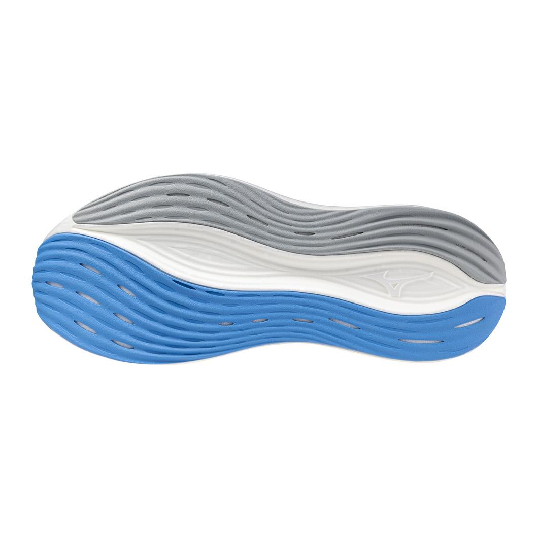 Men's Neo Zen Running Shoe - White Frontier Blue - MIZUNO - The Track and Field Store