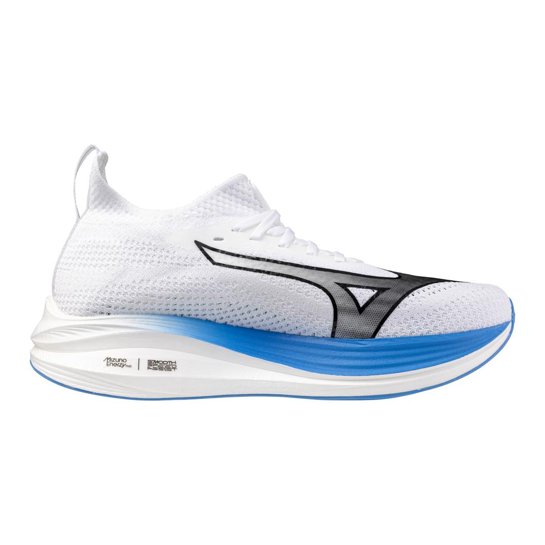 Men's Neo Zen Running Shoe - White Frontier Blue - MIZUNO - The Track and Field Store