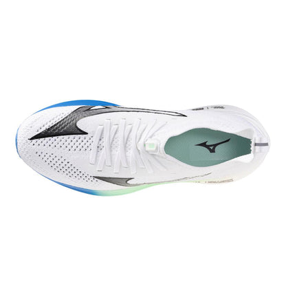 Men's Neo Zen Running Shoe - White Frontier Blue - MIZUNO - The Track and Field Store