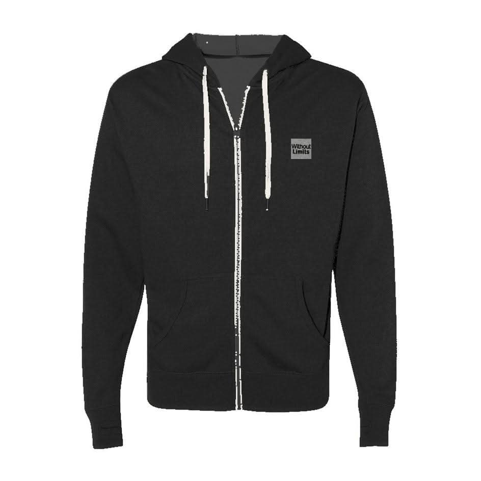Heathered French Terry Full-Zip Hooded Sweatshirt - Without Limits