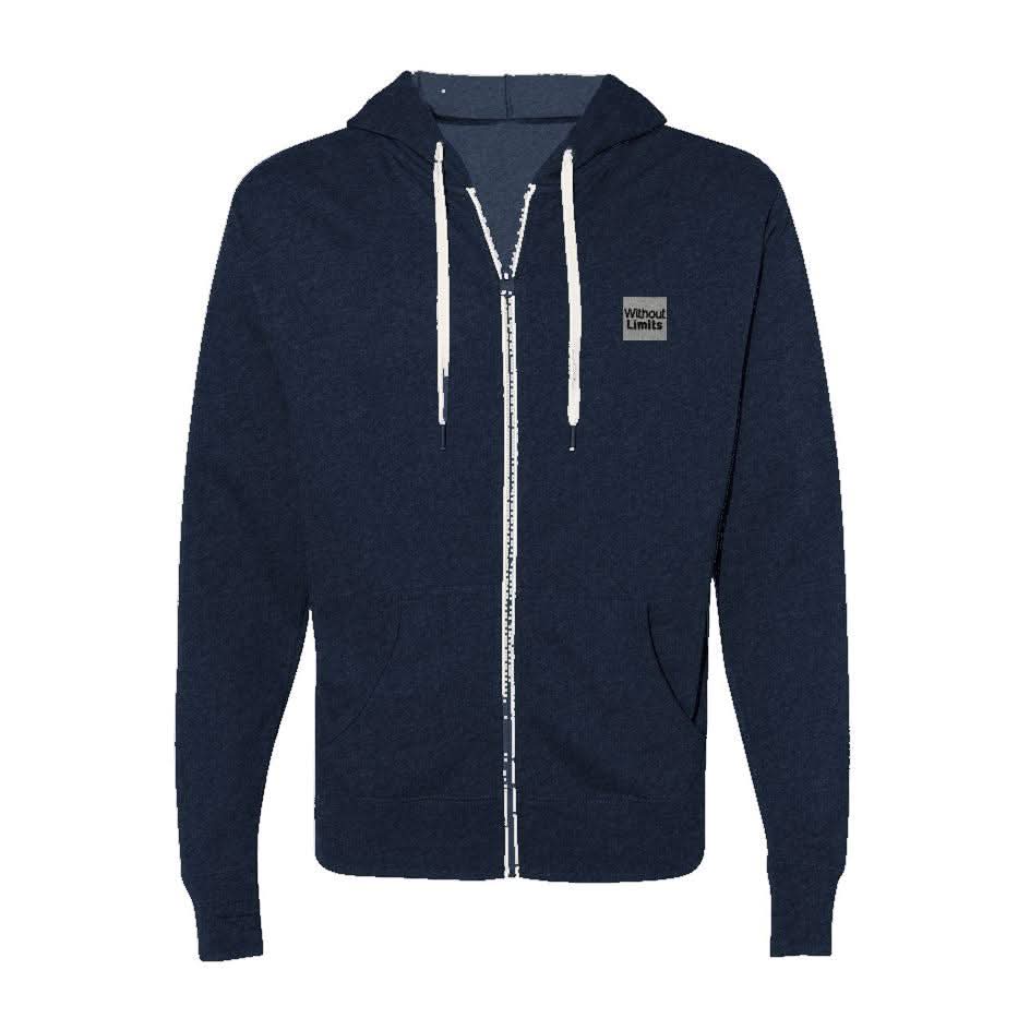 Heathered French Terry Full-Zip Hooded Sweatshirt - Without Limits