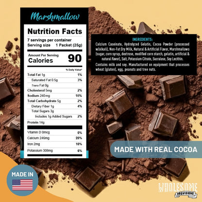 Protein Hot Chocolate with Mini Marshmallows - High Protein & Low in Carbs, Keto-Friendly