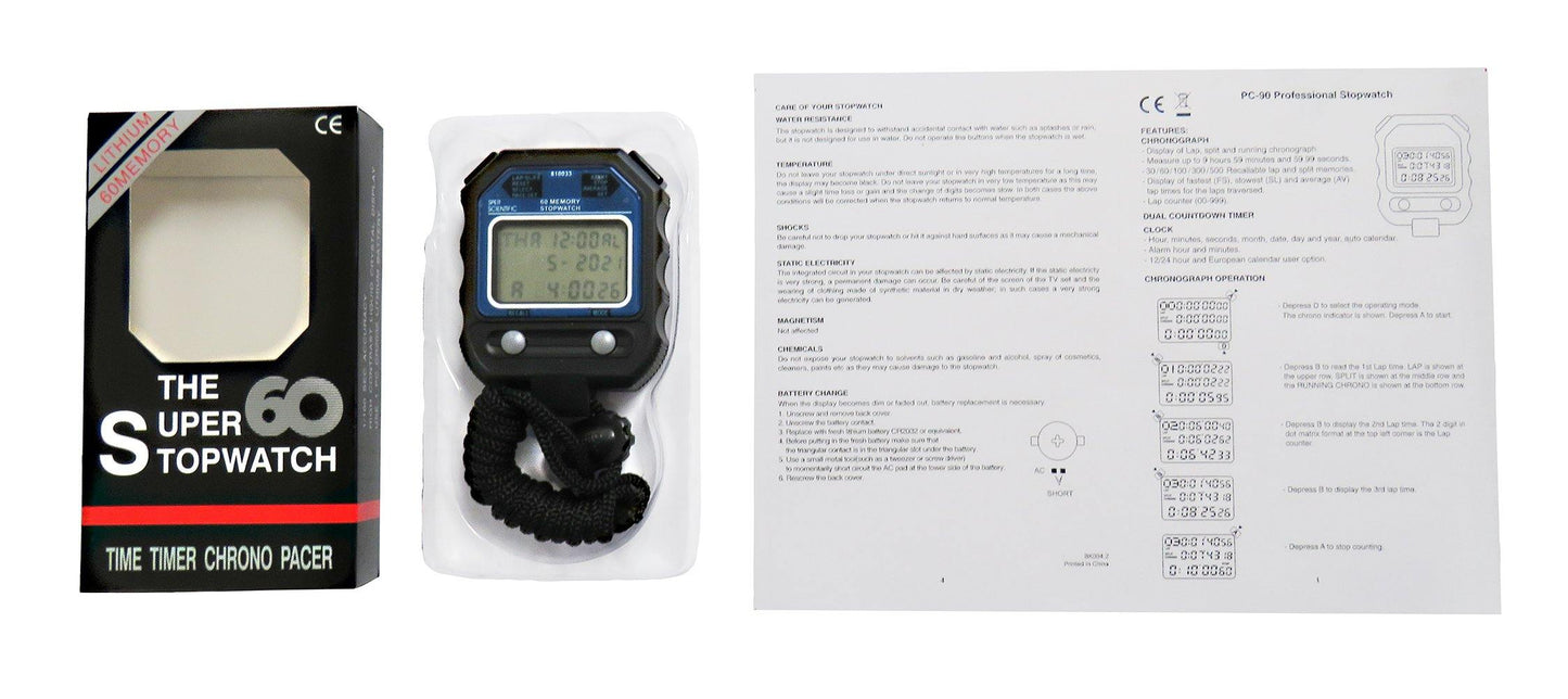 60-Memory Stopwatch - Sper Scientific