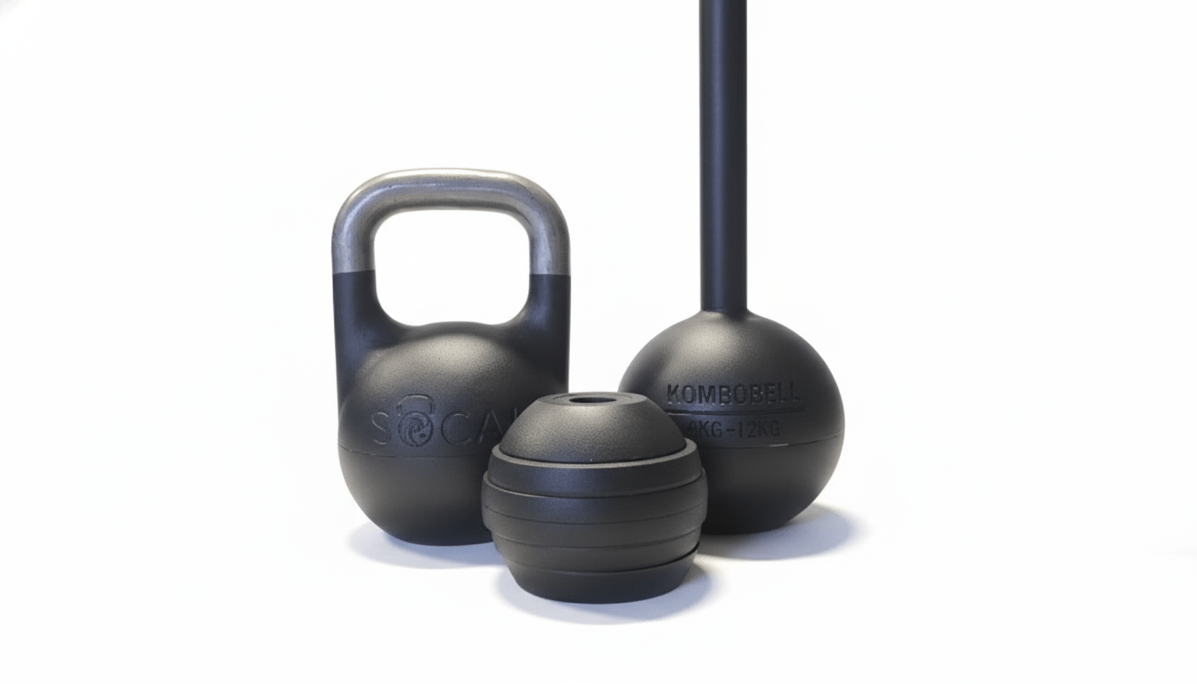 6–12 kg (13–26 lb) Adjustable Mace/Kettlebell System – Powder-Coated Cast-Iron – Black | SoCal Kettlebellz SoCal Kettlebellz