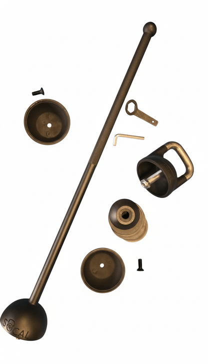 6–12 kg (13–26 lb) Adjustable Mace/Kettlebell System – Powder-Coated Cast-Iron – Black | SoCal Kettlebellz SoCal Kettlebellz