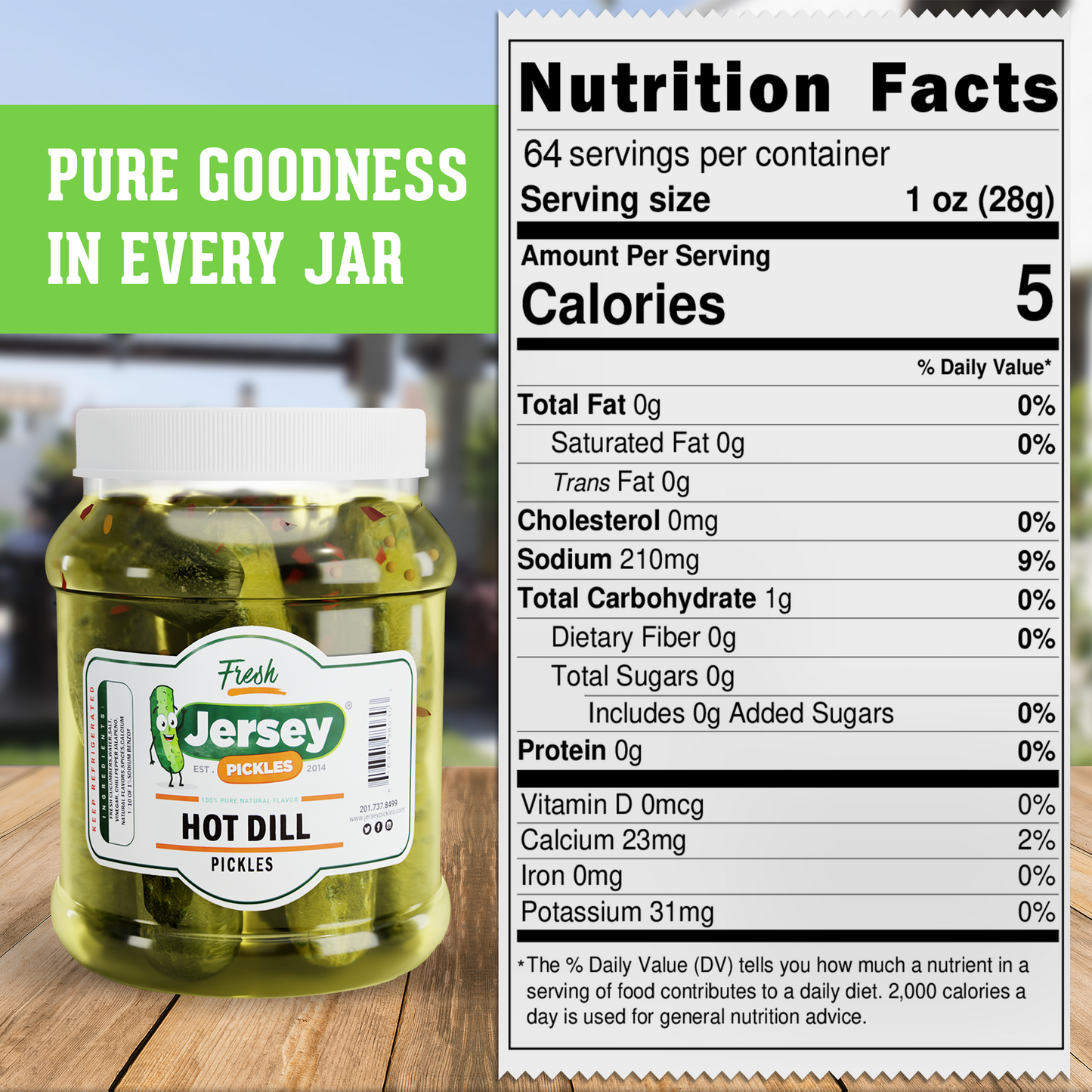 Whole Hot Dill Pickles
