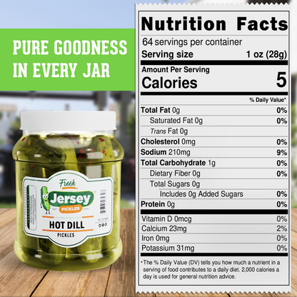 Whole Hot Dill Pickles