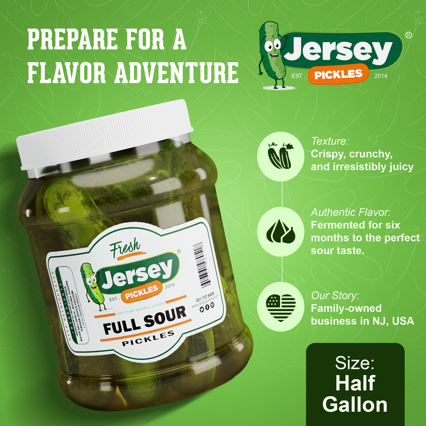 Whole Full Sour Pickles