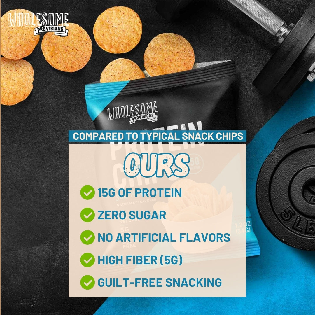 Protein Chips - Sea Salt Vinegar, High Protein & Fiber, Low Carb