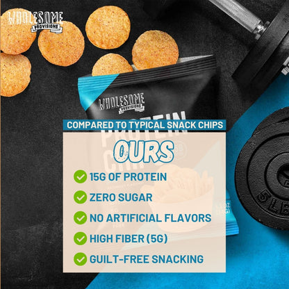 Protein Chips - Sea Salt Vinegar, High Protein & Fiber, Low Carb