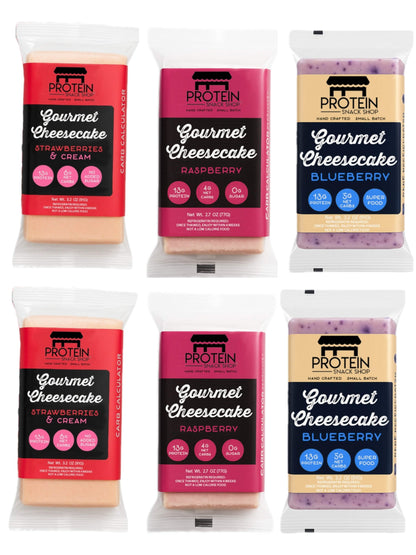 All Berry Protein Cheesecake Variety Pack, 6-Ct, Low Carb, Gluten-Free - Protein Snack Shop