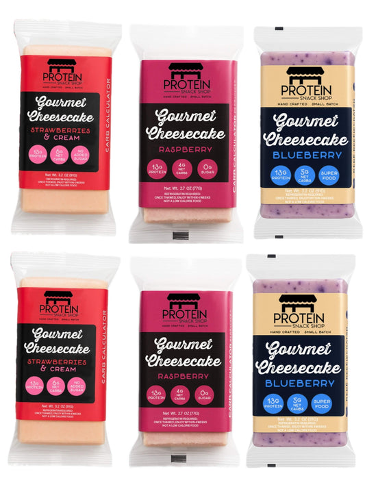 All Berry Protein Cheesecake Variety Pack, 6-Ct, Low Carb, Gluten-Free - Protein Snack Shop