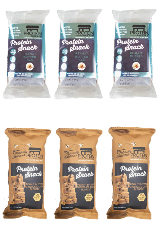 Peanut Butter Lover's Protein Pack, 6-Ct, Gluten-Free, Snack Bar - Protein Snack Shop