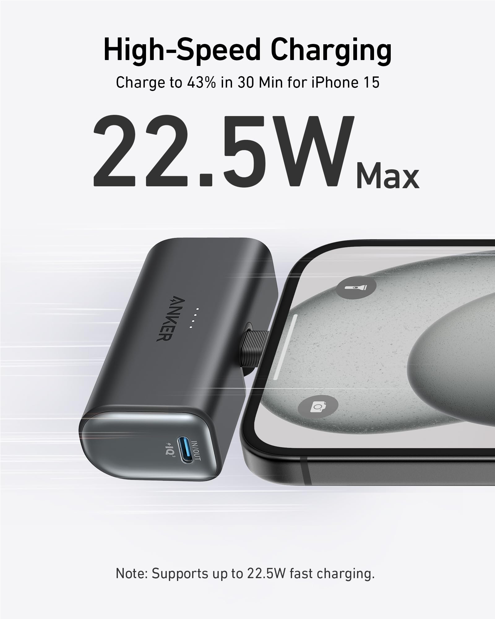 Anker Nano Power Bank (22.5W, Built-In USB-C Connector) Anker