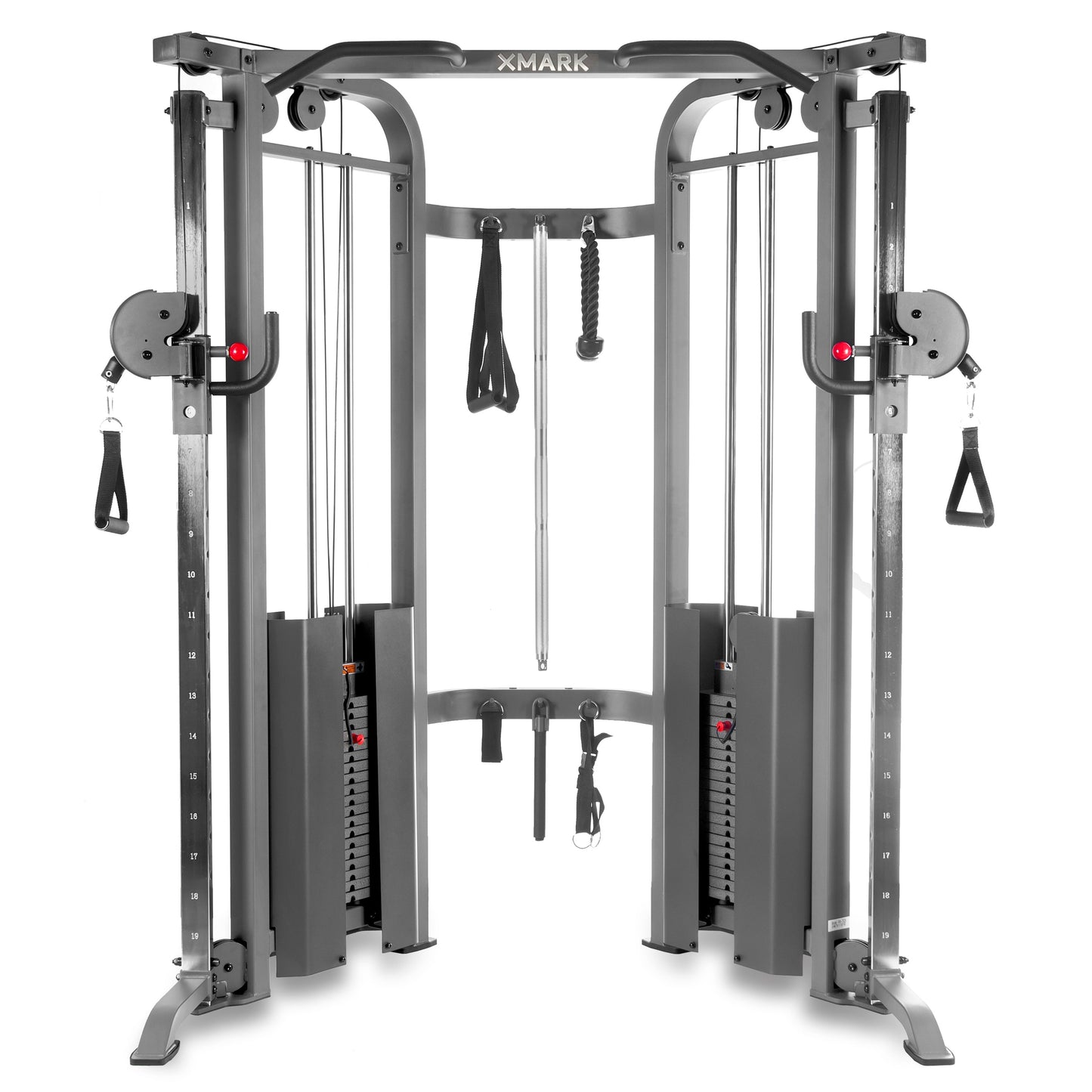 Functional Trainer Cable Machine with Dual 200 lb Weight Stacks - Xmark