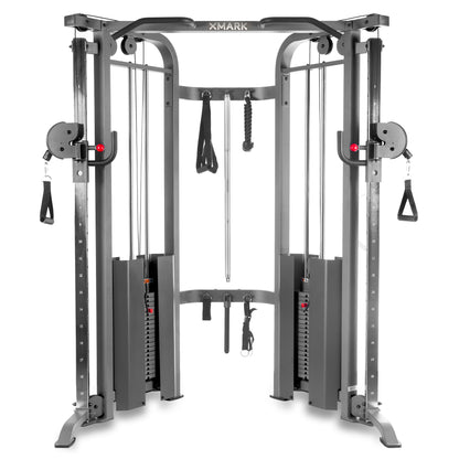 Functional Trainer Cable Machine with Dual 200 lb Weight Stacks - Xmark